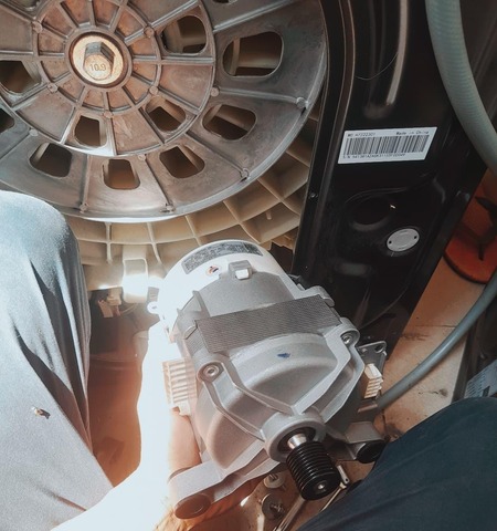 - Changing a motor for the  front loaded washer