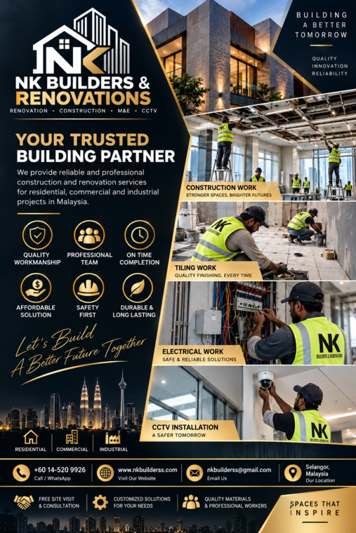 Tiling, Ceiling & Electrical Installation Work