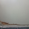 Thumb toilet door close up