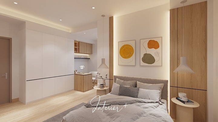 Elegant bedroom by Interior+ Design showcases a Bukit Suria project with a modern, contemporary style. Neutral tones dominate, accented by warm lighting and minimalist artwork. Cozy bedding, sleek built-in cabinets, and wood accents offer a serene, sophisticated space perfect for relaxation and tranquility. Explore more innovative designs at Interior+ Design.

#ContemporaryBedroom #ModernInteriorDesign #SereneHomeDecor #InteriorPlusAsia #BukitSuriaProject #MinimalistArtwork #ElegantInteriors #HomeDesignIdeas